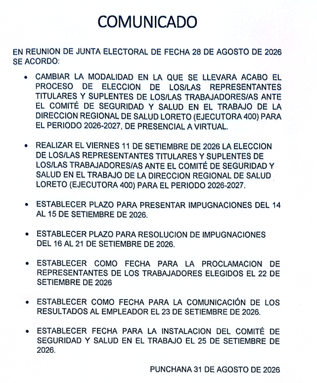 Comunicado