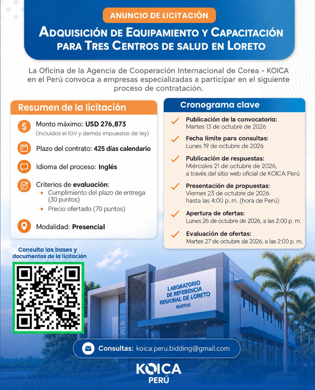 Adquisición de Equipamiento y Capacitación para Tres Centros de Salud en Loreto